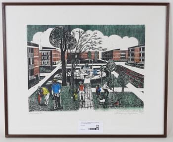 FRITZ GRAHN OCH OLLE BERLIN, 2 st. Grafik, sign och dat.