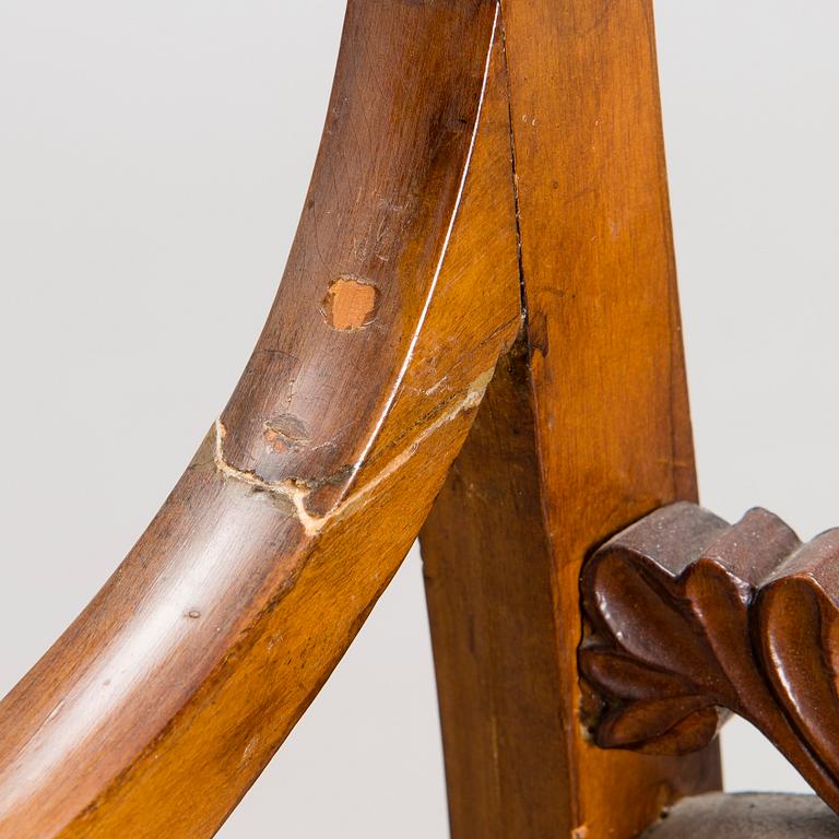 A pair of biedermeier chairs, mid-19th century.