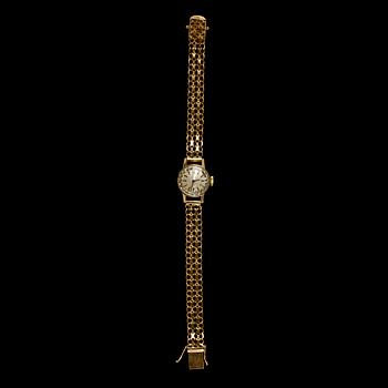 DAMARMBANDSUR, Omega med armband i 18k guld, Stockholm, 1966. Tot ca 20 gr.