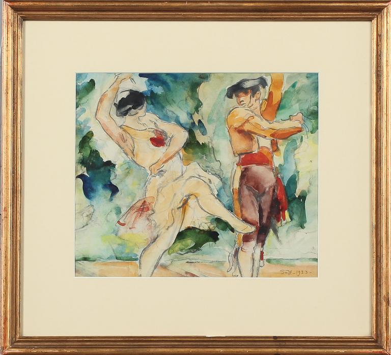 GÖSTA VON HENNIGS, akvarell, signerad och daterad 1923.