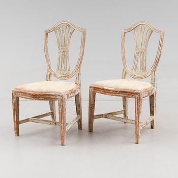 STOLAR, 1 par, sengustavianska, omkring år 1800.