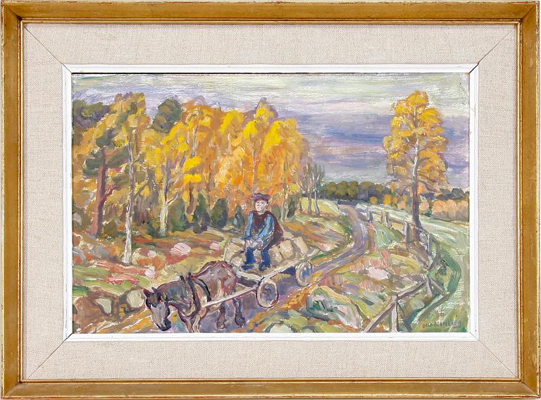 OLLE NORDBERG, olja på pannå, sign o dat -46.