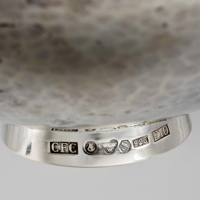 SKÅL, sterling silver, Sven Carlman för CF Carlman, Stockholm, 1979. Totalvikt ca355g.