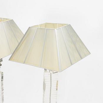 Floor lamps, a pair, late 20th century.