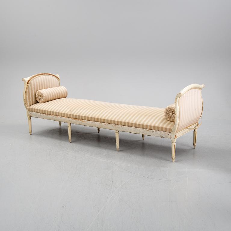 A Gustavian sofa, secondhalf of the 18th Century.