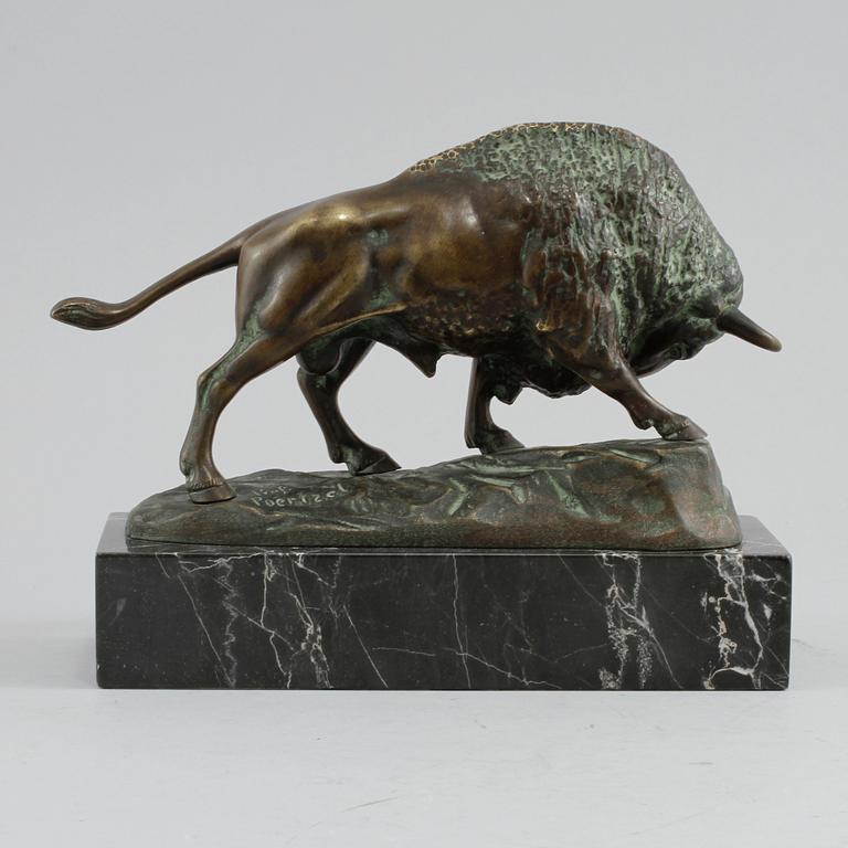 OTTO PROETZEL, skulpur, brons, signerad.