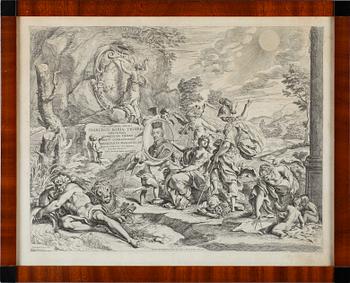 Pietro Aquila · PIETRO AQUILA, efter, kopparstick, 1600-/1700-tal.