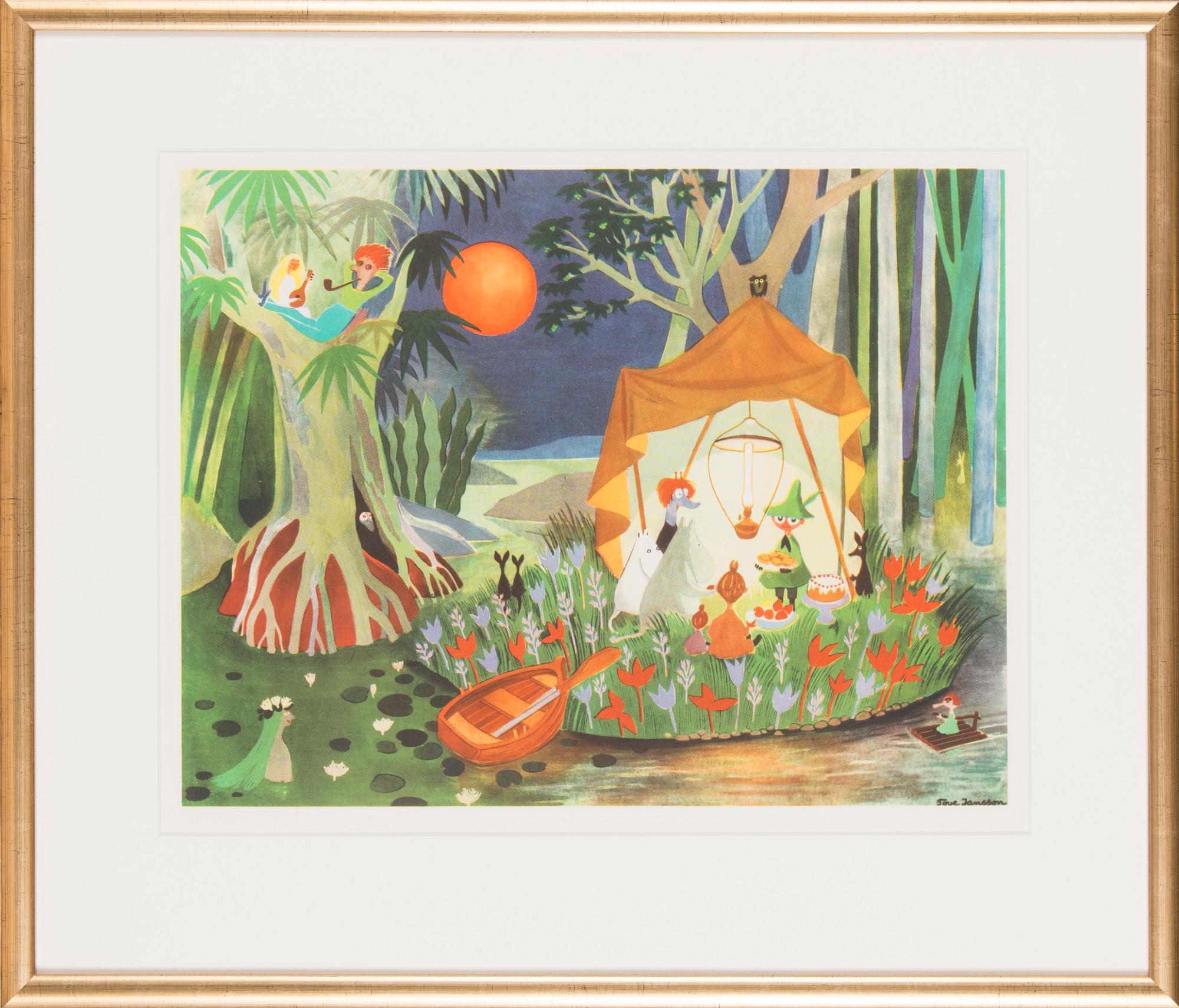 Tove Jansson, affisch, "Den hemliga ön".