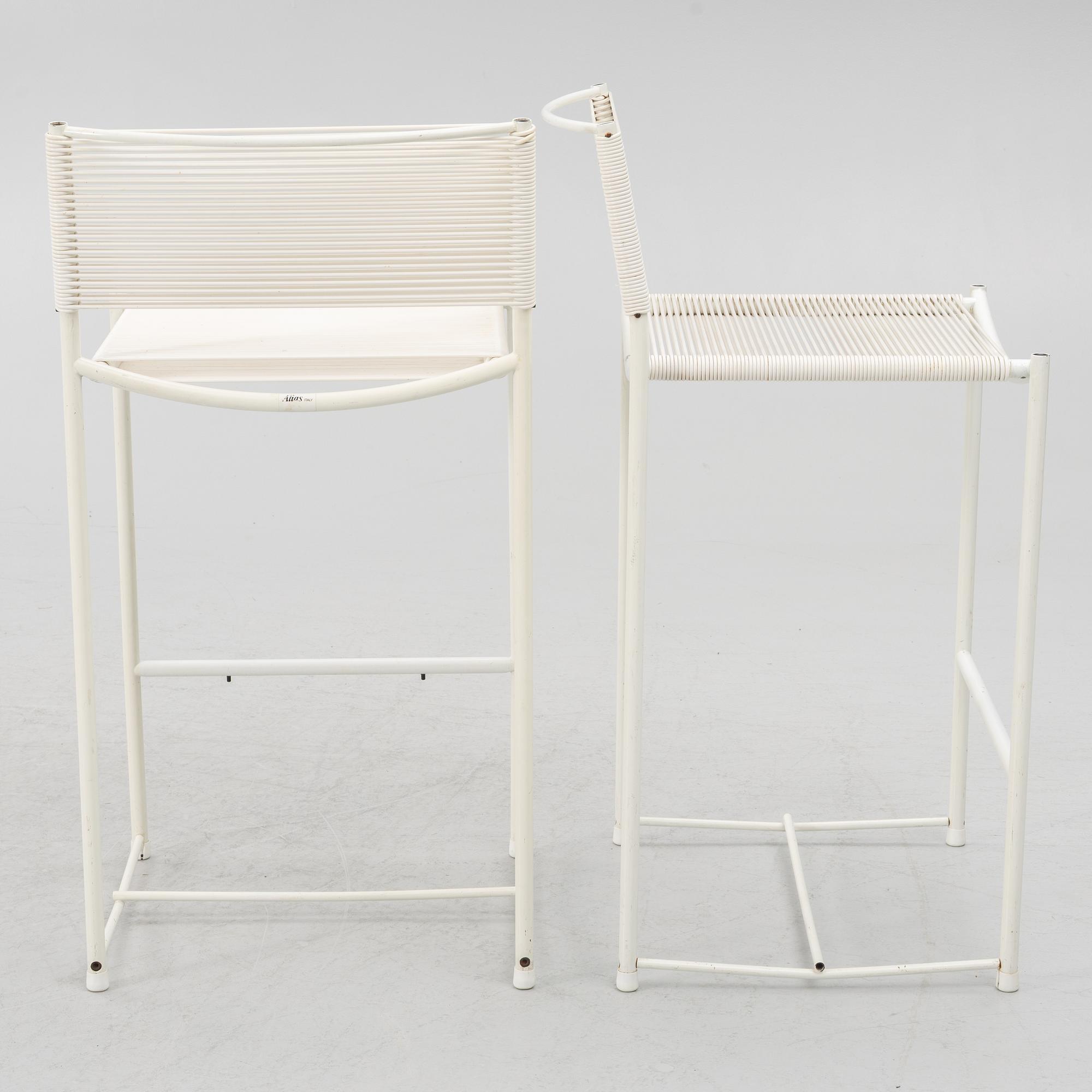 Giandomenico Belotti, four 'Spaghetti Chair' bar stools, Fly Line, Italy 1970s.