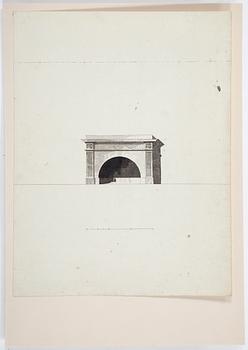 INTERIÖRRITNINGAR, 3 st, tuschlaverade, sengustavianska, osignerade, Sverige 1700/1800-tal.