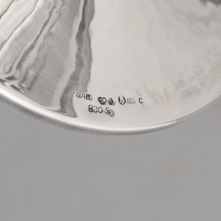 A Swedish silver bowl, mark of Guldsmedsaktiebolaget (GAB), Stockholm 1928.