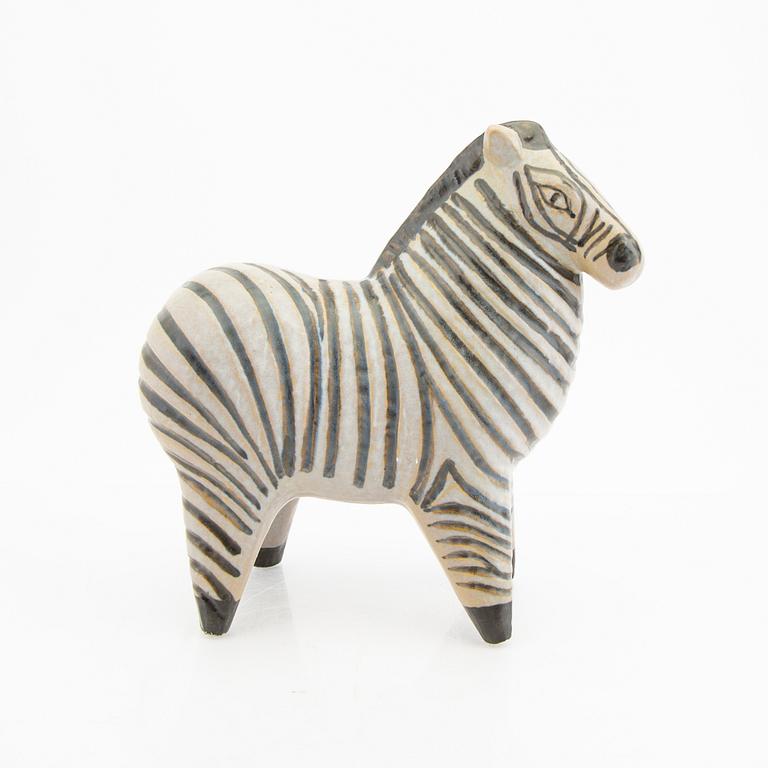 Lisa Larson, figurin, stengods, "Zebra" ur serien "Stora Zoo". Gustavsberg.