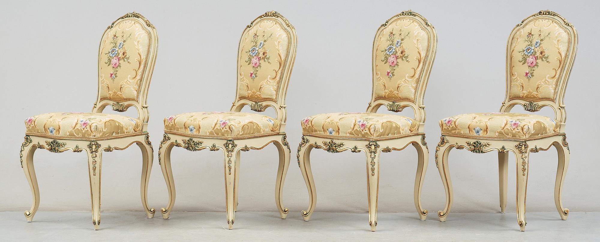 SOFFGRUPP, 7 delar, Nyrokoko, 1800-talets slut.