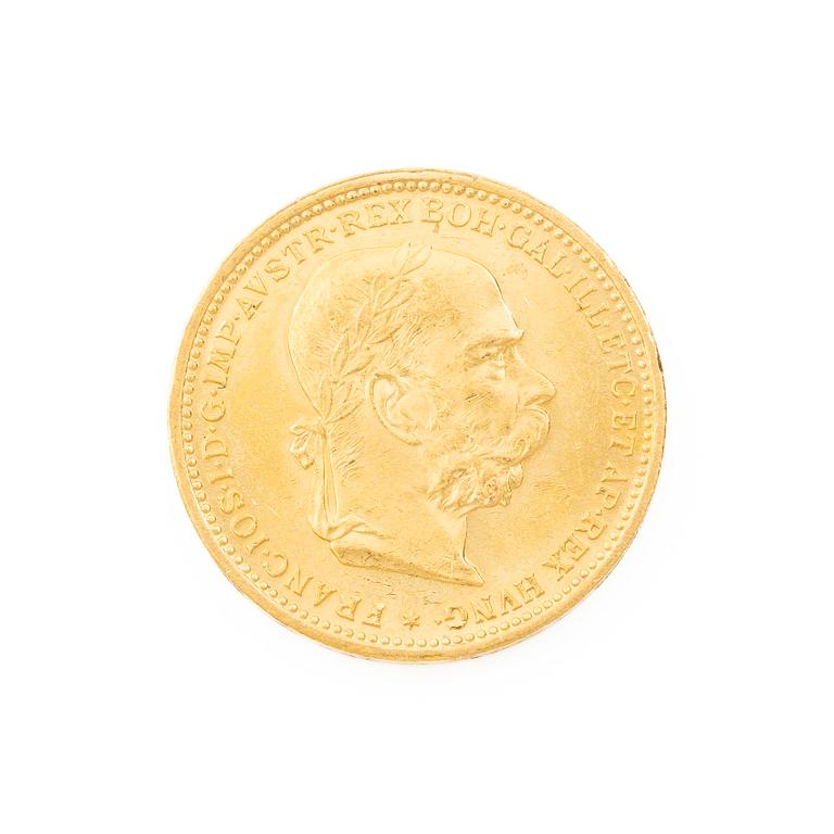 Gold coin, Austria-Hungary, 20 Corona, 1896.