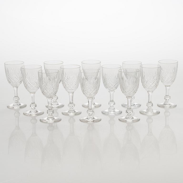 A 34-piece 'Aino' (Ainamo) glassware set for Riihimäen Lasi Oy.