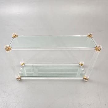 A late 20th century glass and plexi sdieboard.