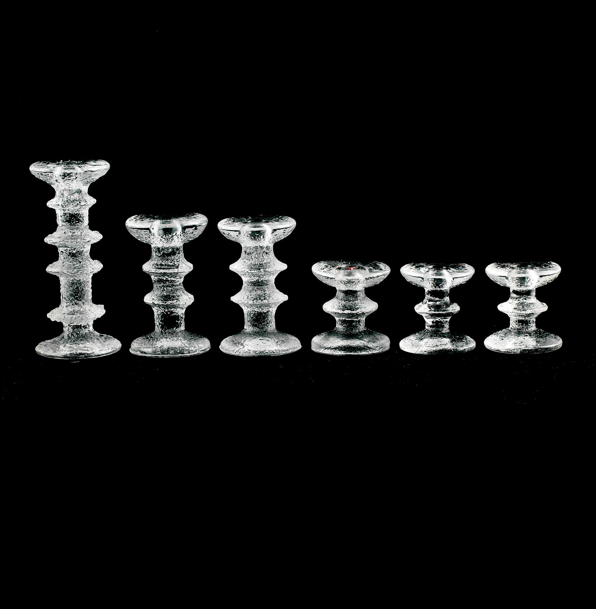 LJUSSTAKAR, 6 st, "Festivo", Timo Sarpaneva, Iittala.
