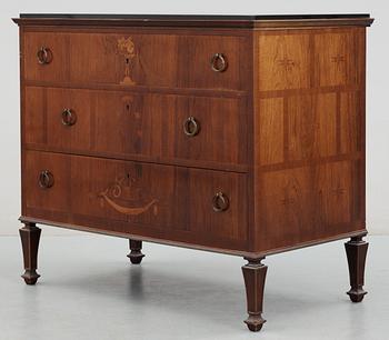 An Axel Einar Hjorth palisander chest of drawers, probably by cabinetmaker Hj Wickström 1927.