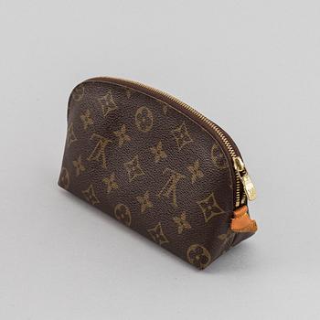 Louis Vuitton, a monogram canvas 'Keepall 55' weekend bag and toilet bag.