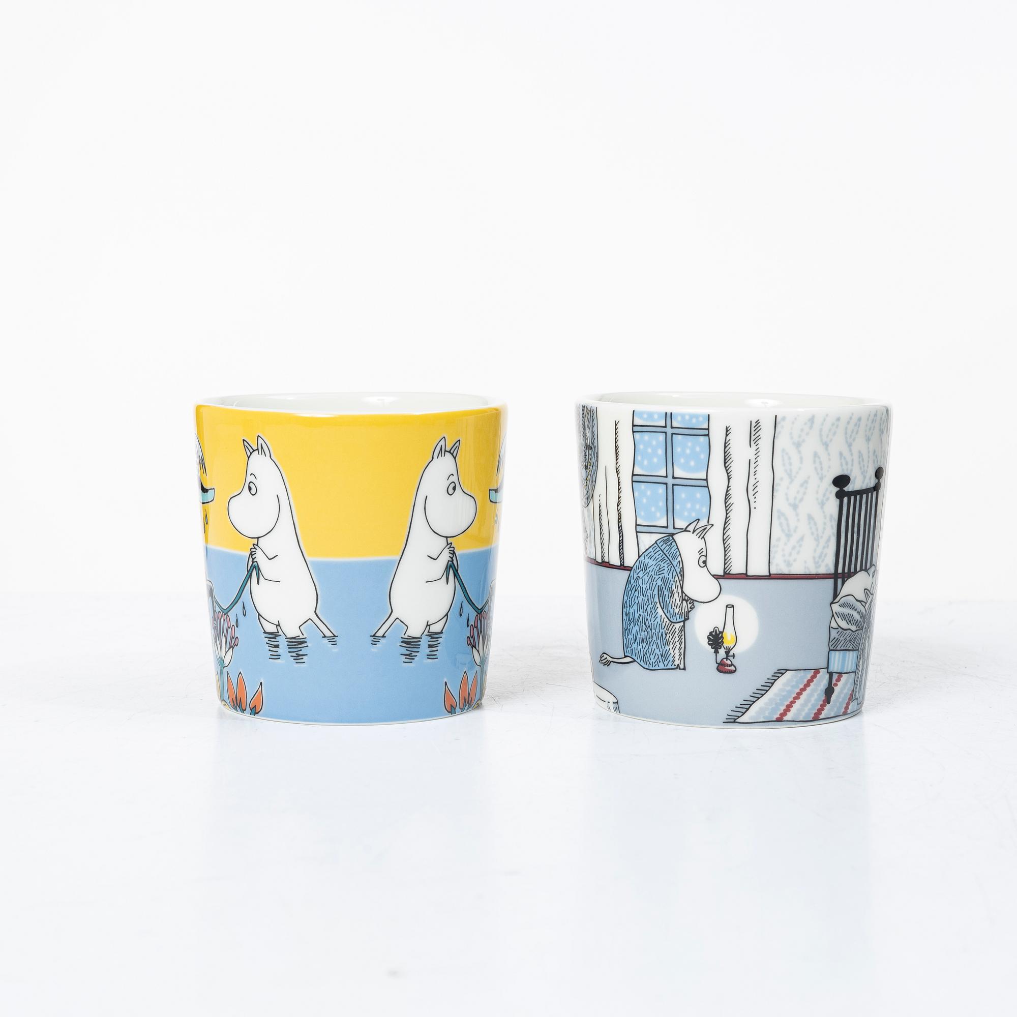 Arabia, ten Moomin mugs, Finland, 2002-2013.
