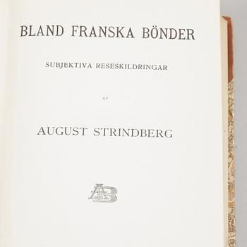 BÖCKER, 26 st, 55 volymer, August Strindbergs samlade verk, Albert Bonniers Förlag.