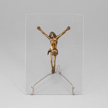 A bronze crucifix, probably 15th/16th century.