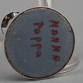 LJUSSTAKAR, ett par, silver, K&EC, Göteborg, gustaviansk stil, 1969.