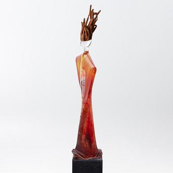 Kjell Engman, skulptur, glas, Kosta Boda, unik.