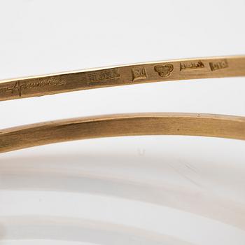 Elon Arenhill, Armring, 18K gold with amethyst, Malmö, 1985.