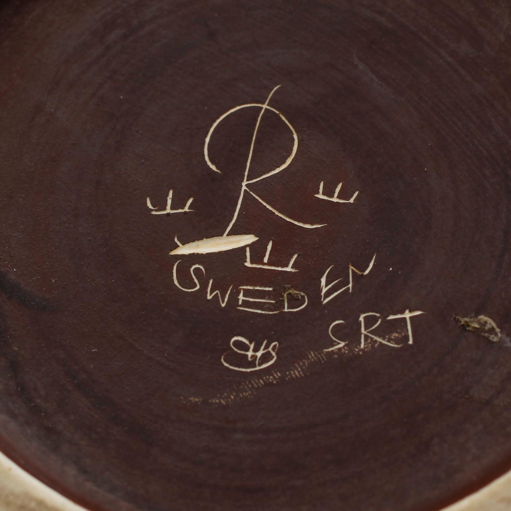 VAS, KANNA SAMT SKÅL, stengods, Carl Harry Stålhane, Rörstrand.