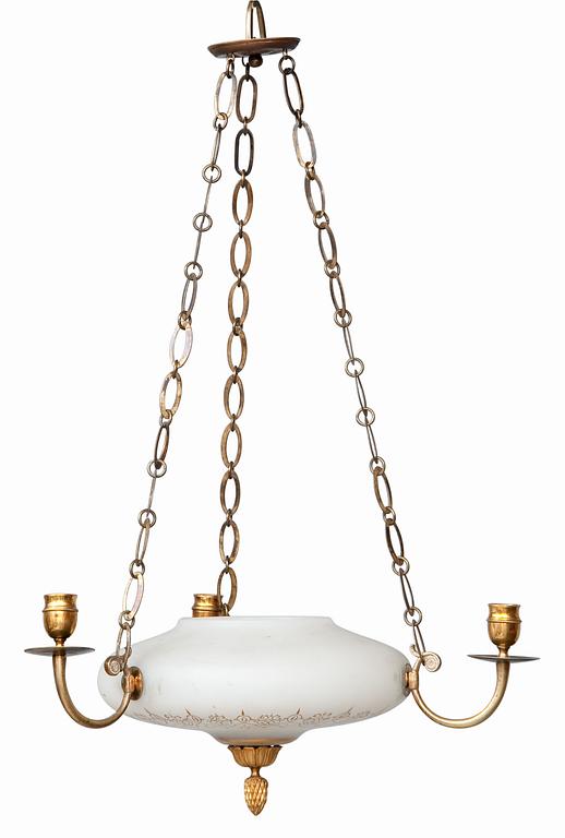 A HANGING LAMP.