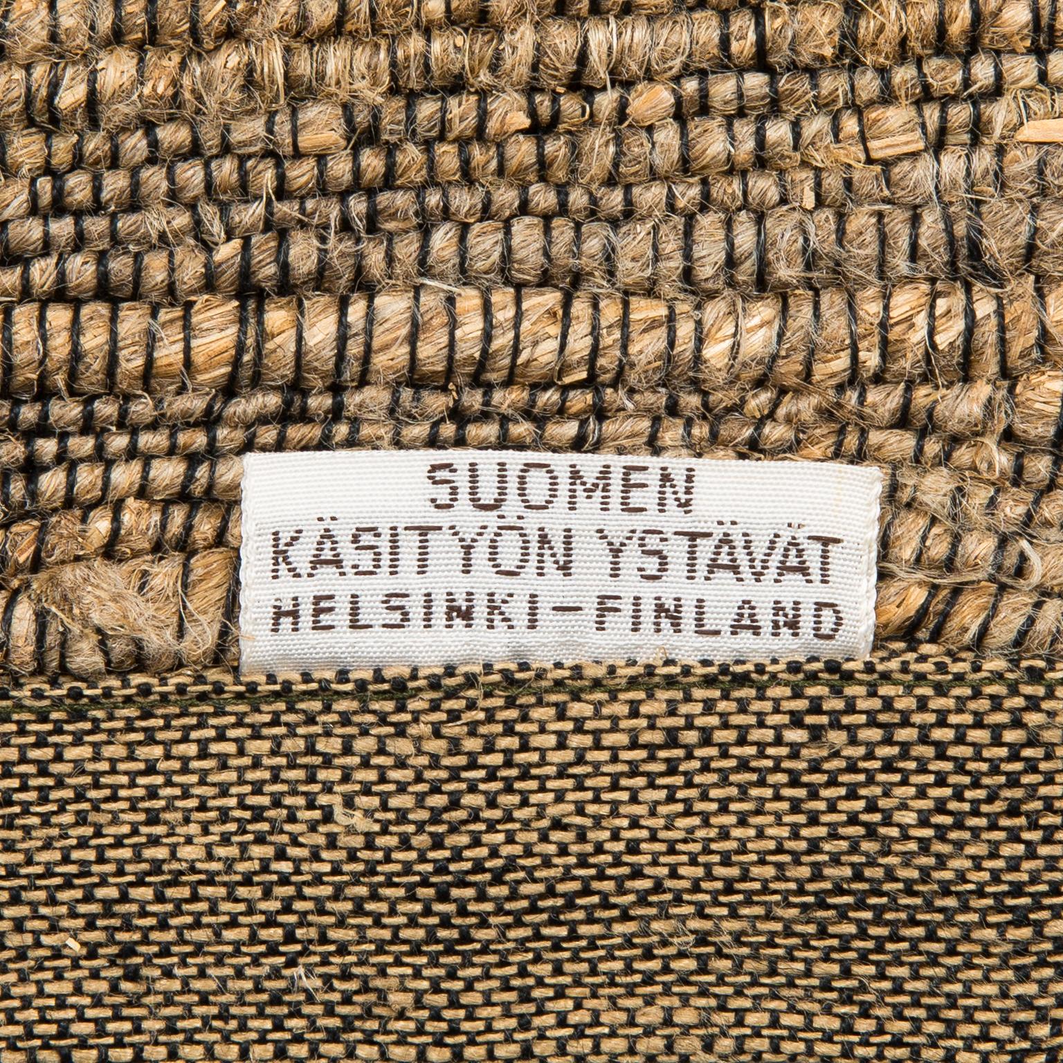 Lea Eskola, rohdinliina, "LE", Suomen käsityön ystävät. Suunniteltu 1960-luvulla.