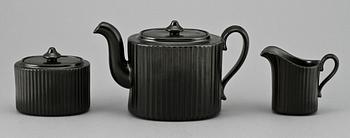 TESERVIS, 3 delar, porslin, "AR", Arthur Percy, Gefle, 1900-talets andra kvartal.