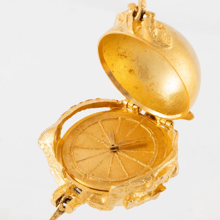 A Björn Weckström, necklace with watch "Sun Dial" 18K gold. Lapponia 1978. 67 g.