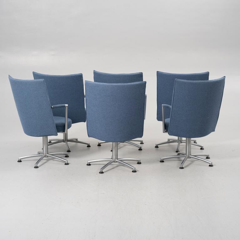 Snurrstolar, 6 st, "Partner", Erik Jörgensen Möbelfabrik, Danmark.