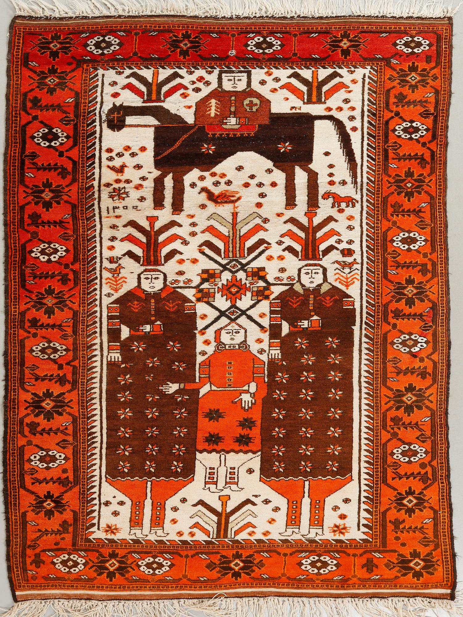 A rug, possible Beluch, old/semiantique, ca 210 x 113 cm.