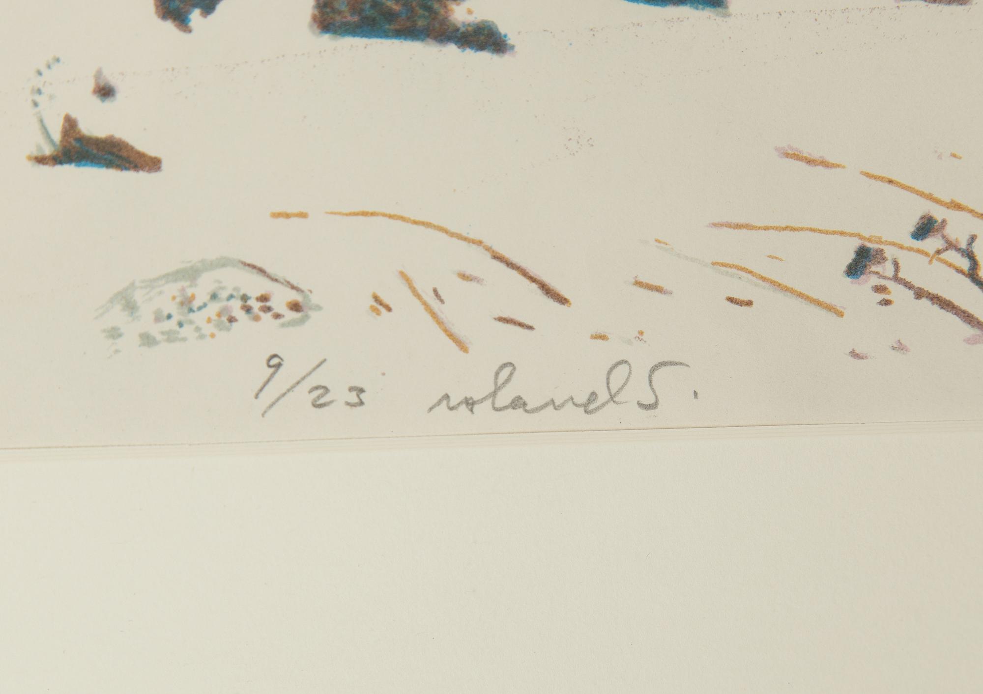 Roland Svensson, färglitografi, signerad och numrerad 9/23.