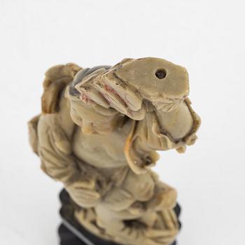 A Chinese soapstone figure / censer, 20th century.