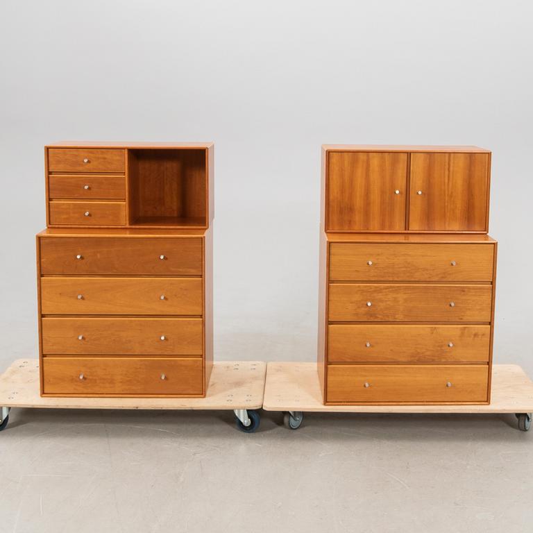 Peter J Lassen modular system, 4 parts, Montana Denmark, late 20th century.