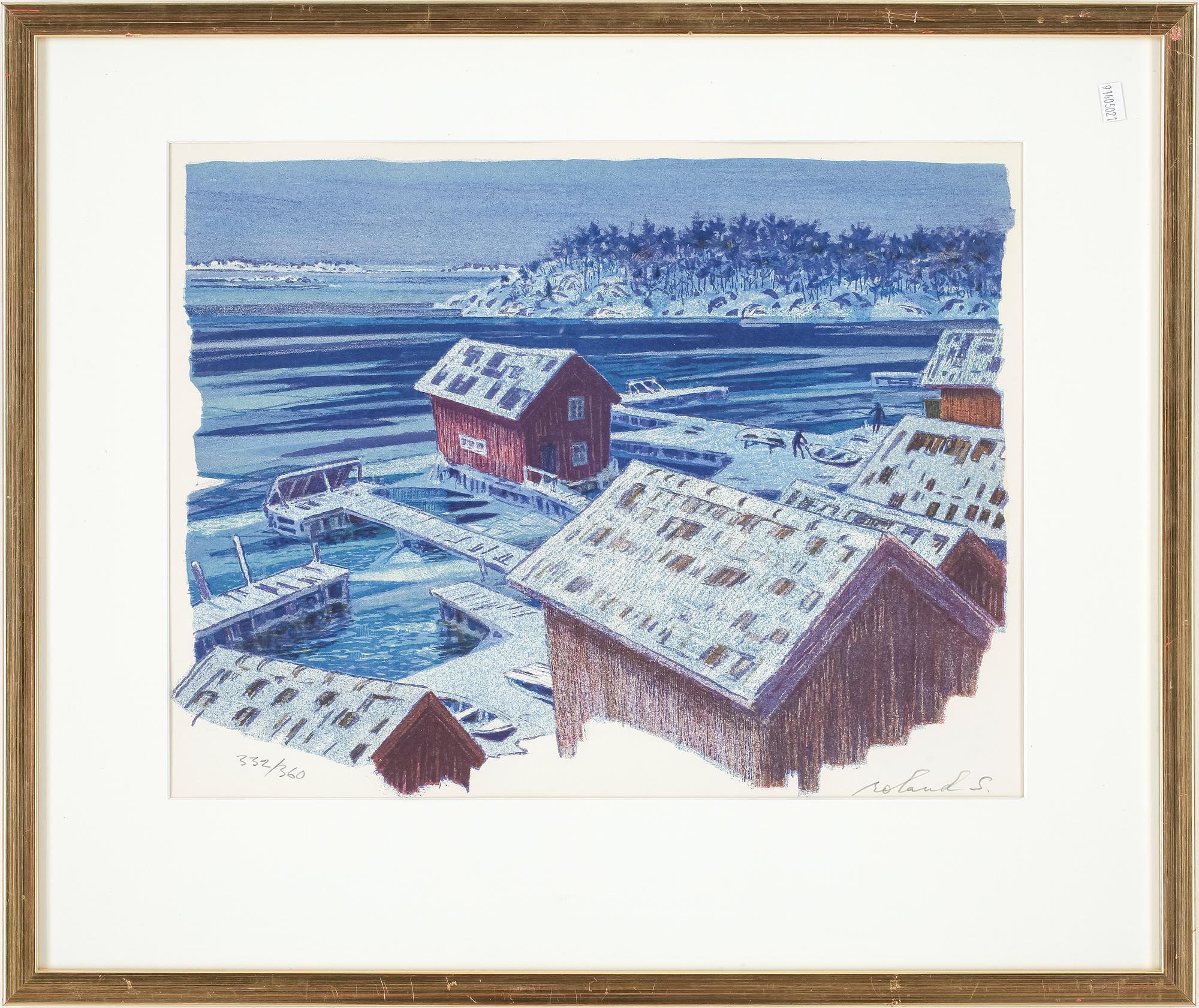 ROLAND SVENSSON, färglitografi, signerad, numrerad 332/360.