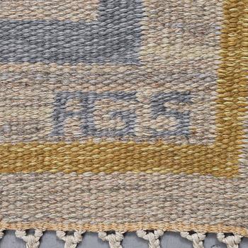 Anna-Greta Sjöqvist, a carpet, flat weave, ca 260 x 168,5-172,5 cm, signed AGS.