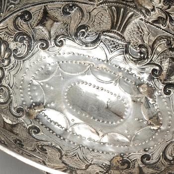 A silver brandy-bowl, likely by Hendrik van Manen, Sneek, Netherlands, 1782.