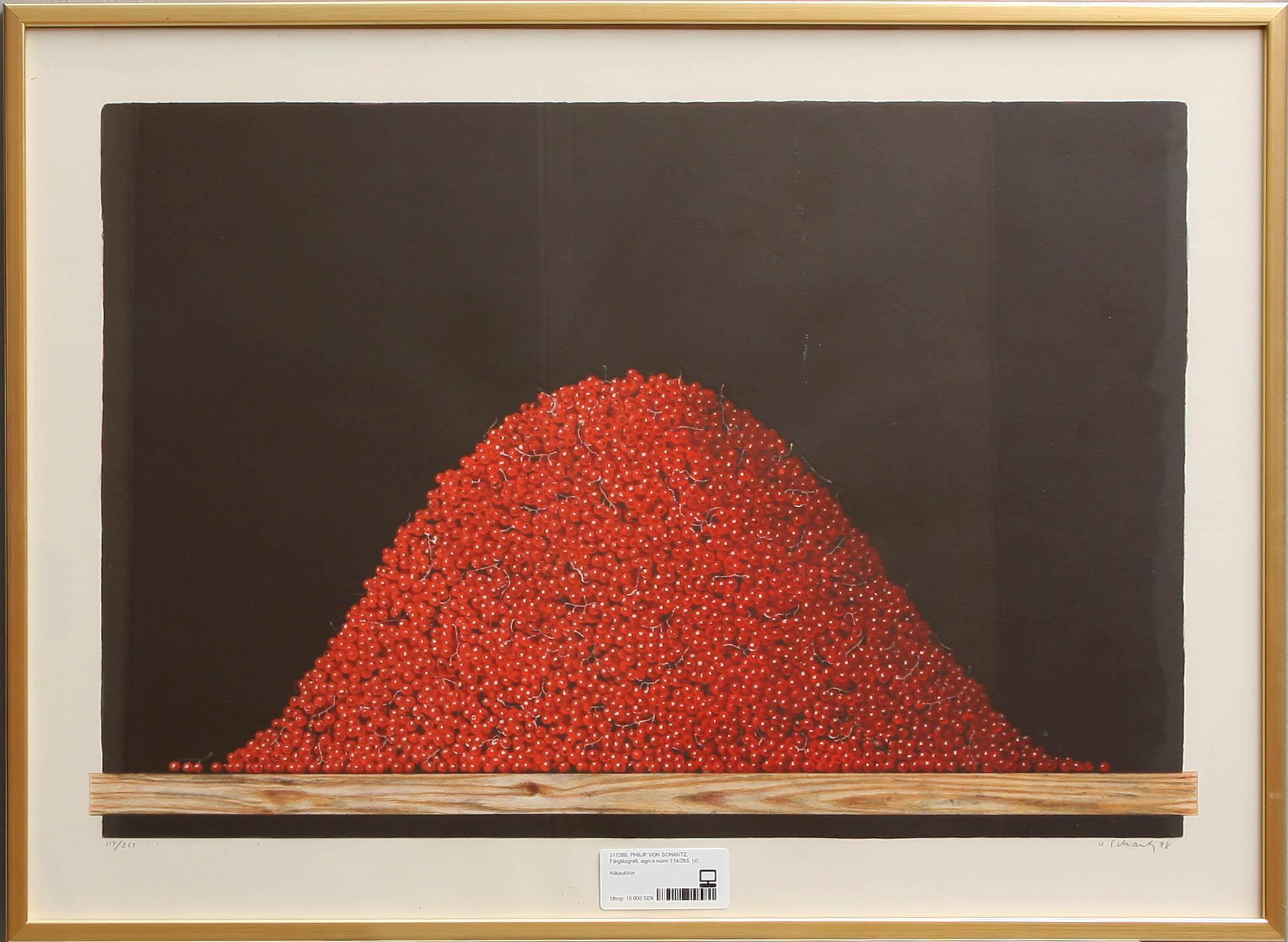 PHILIP VON SCHANTZ, Färglitografi, sign o numr 114/265.