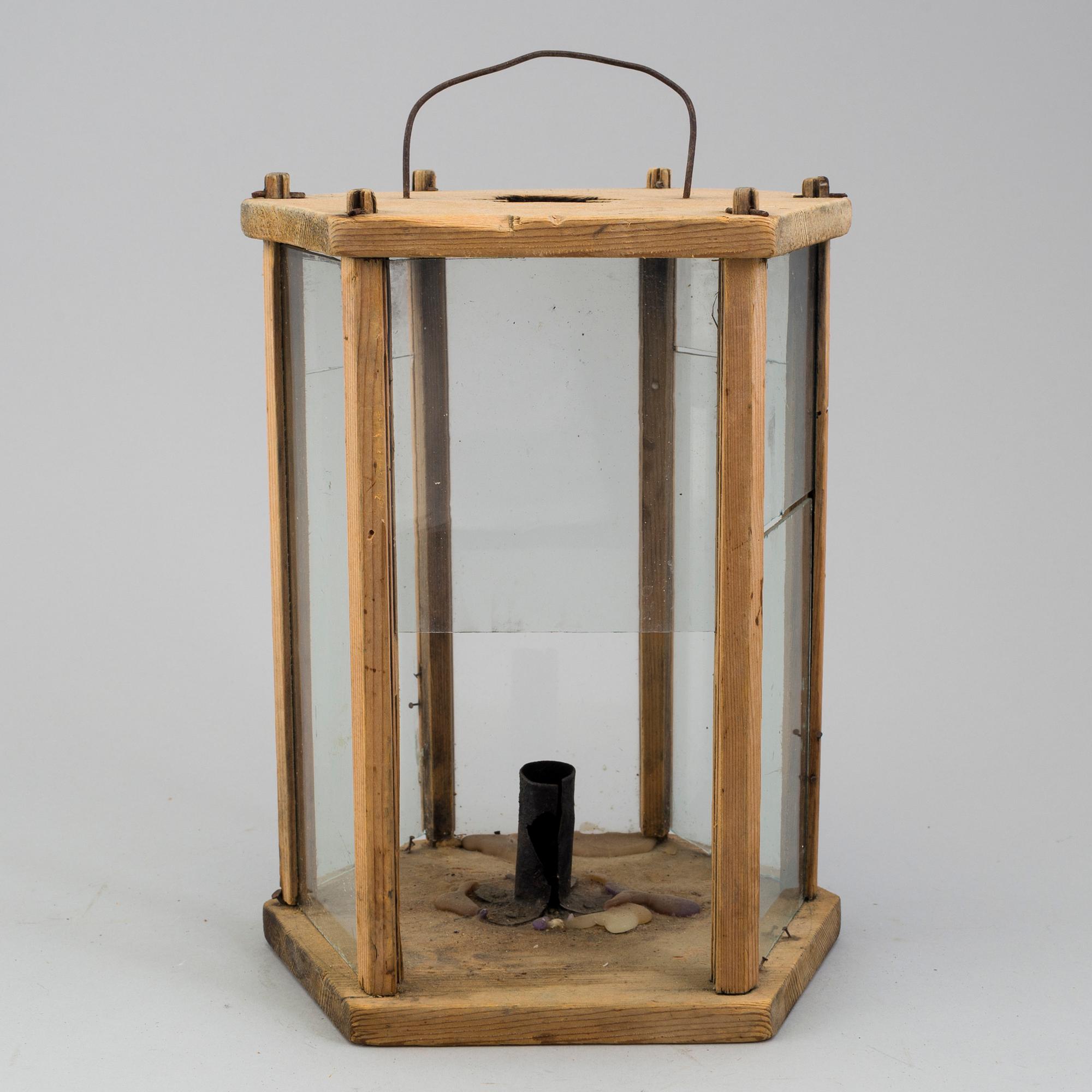 a wooden lantern, 19th century.