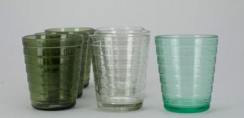 DRICKSGLAS, 7 st. Aino Aalto, Iittala, 1900-talets slut. H 9.