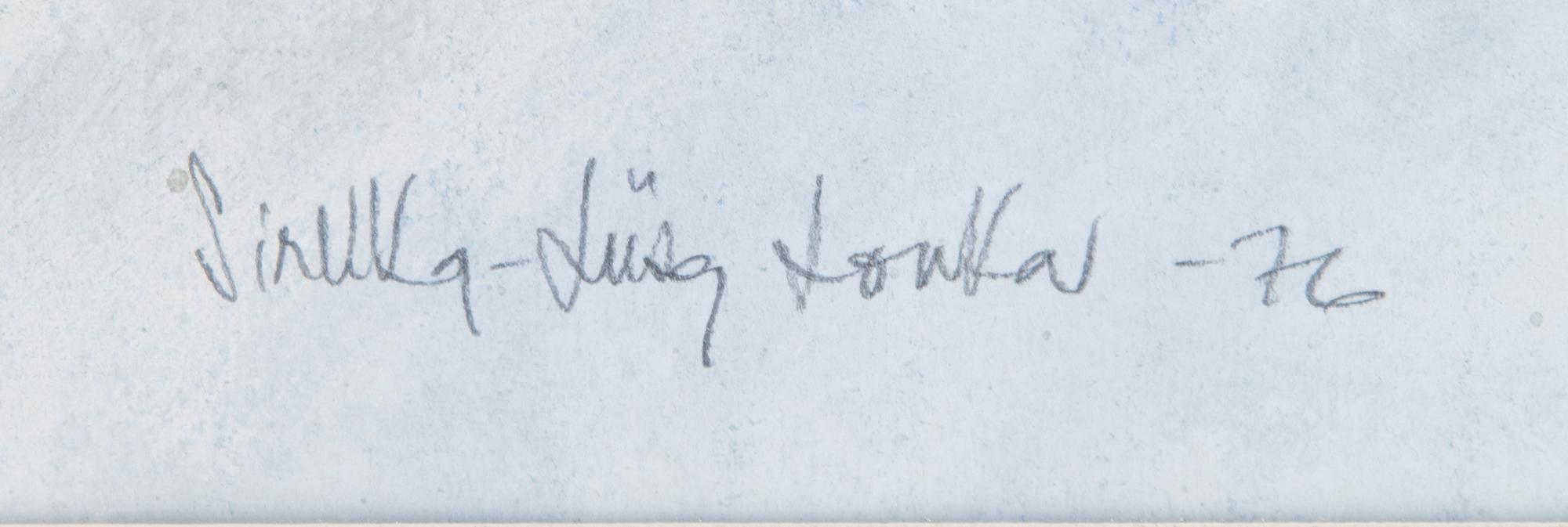 SIRKKA-LIISA LONKA, pastelli, signerattu ja päivätty -76.