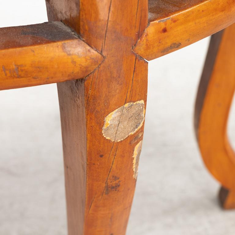 A pair of hardwood chairs,  Qing dynasty, 19th Century. Seal mark to reverse of back.