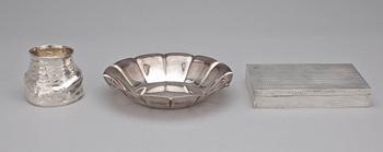 PARTI SILVER, 7 delar, bla Rolf Karlsson och Rey Urban, 1900-tal. Tot vikt ca 900 gram.