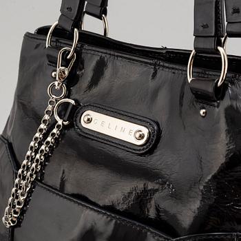 CÉLINE, A patent Laquered leather Tote Bag.