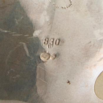 Kaffeservis 3 dlr silver svenska importstämplar 1900-talets första hälft/mitt.